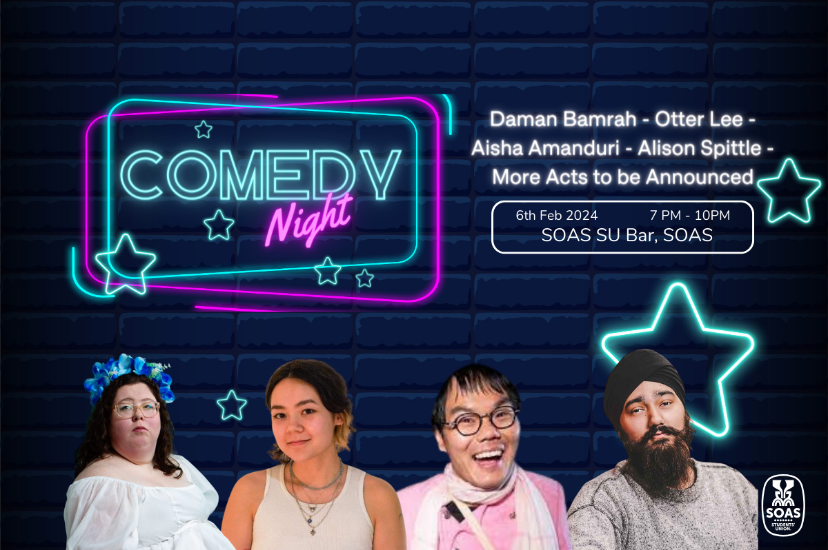 Comedy Night 6th February, SU Bar, 7pm-10pm